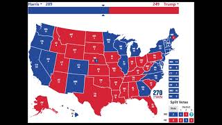 2024 Presidential Election  Harris v Trump My Prediction [upl. by Florenza448]