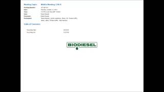 Enzymatic Biodiesel Production Equipment Conference Call [upl. by Adnohsad]