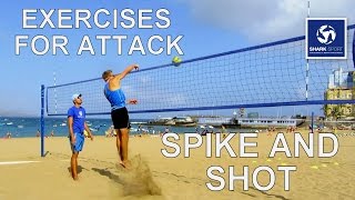 Beach Volleyball exercises  drills for training attack spike  shot Great tips [upl. by Damaris]