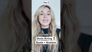 Sheila Birling quotes analysis grade 9 🕵️‍♂️ [upl. by Mayda]