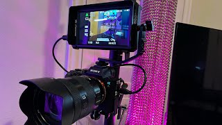 Feelworld 4K camera hdmi monitor for Sony A7R 3 review and setup [upl. by Yelnikcm6]