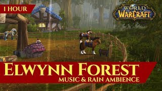 Elwynn Forest  Music amp Rain Ambience  World of Warcraft Classic [upl. by Ezitram]