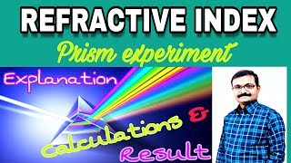 Refractive index of material of Prism experiment [upl. by Tryck]