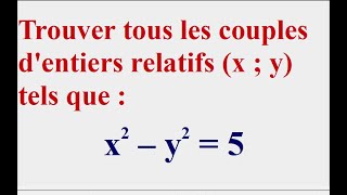 Pas facile  trouver tous les couples dentiers relatifs x et y [upl. by Artekal]