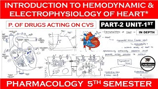 Introduction to Hemodynamic and Electrophysiology of Heart  P2 U1  pharmacology 5th sem [upl. by Llirpa]