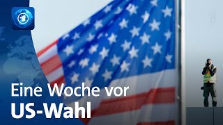 Trump gegen Harris Wahlkampfendspurt in den USA [upl. by Nyrmak966]