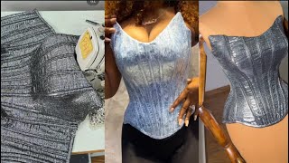 How to sew this PREMIUM OVERBUST CORSET with trendy neckline [upl. by Bausch]