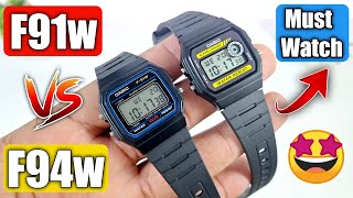 Casio F91w Vs F94w Full Comparison  Which One To Buy [upl. by Casmey]