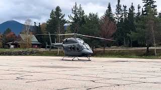 Private Bell 429 Engine Startup at the Bretton Woods Ski Area in Bretton Woods New Hampshire [upl. by Antrim980]