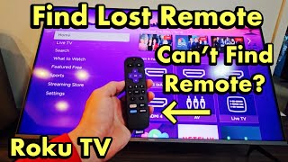 Roku TV How to Find Remote if Lost [upl. by Esetal652]