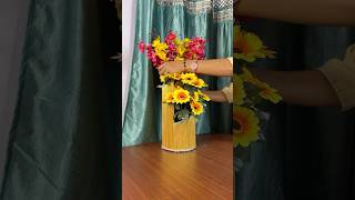 Beautiful DIY Flower Vase Craft using Newspaper short reel youtubeshort diy viral trending [upl. by Enyamert673]