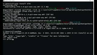 nltk install with python [upl. by Yzeerb38]