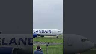 Icelandair 767 taxiing past the RVP aviation planespotting shortvideo [upl. by Ylrebmek476]