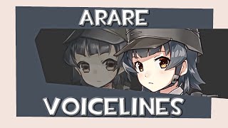 All Arare Voicelines Kancolle [upl. by Anerual]