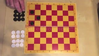 Checkers Rules  Draughts Rules for a 8x8 Board  DameSpielregeln [upl. by Acissej292]