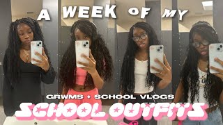 A WEEK OF MY SCHOOL OUTFITS ୨୧ grwm chitchats mini school vlogs [upl. by Glover762]