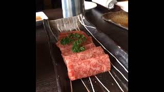 Cooking Kagoshima Wagyu Beef on a Hot Stone [upl. by Windsor]