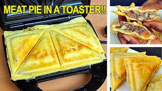 How to Make Meat Pie in a Sandwich Toaster  NoOven MEAT PIE  Flo Chinyere [upl. by Nawram]