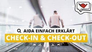 Checkin und Checkout  AIDA einfach erklärt 💡 [upl. by Nilek]