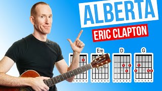 Alberta ★ Eric Clapton ★ Acoustic Guitar Lesson with PDF [upl. by Otrebliw]