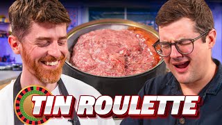 Chef vs Chef Make a dish using 3 RANDOM tins  Tin Can Roulette [upl. by Nauqyt491]