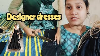 designer dresses stitching 🥰 ll lovely dress design ll prabhamahilanevlog [upl. by Assille]