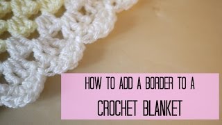 CROCHET How to add a crochet border scallopedshell edging  Bella Coco [upl. by Yatnoj362]