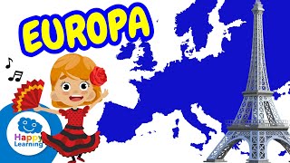 EUROPA  CURIOSIDADES PARA NIÑOS  Happy Learning 🇪🇺 [upl. by Ienttirb]