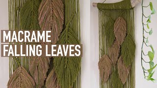 DIY Macrame Tutorial Falling Leaves Wall Hanging [upl. by Knight]