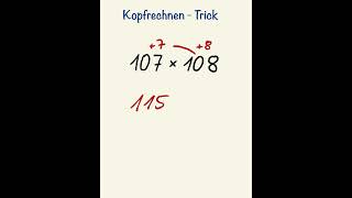 Multiplizieren im Kopf  schnell und einfach GENIALER TRICK multiplizieren kopfrechnen trick [upl. by Ekul445]