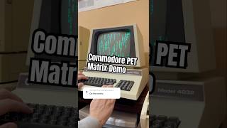 Commodore PET Matrix Demo by ​⁠​⁠fuzzybad retrocomputing programming [upl. by Ahsilahs]