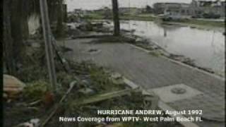 Hurricane Andrew West Palm Beach local coverage part 1 [upl. by Ahmar314]