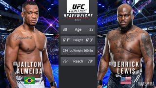 JAILTON ALMEIDA VS DERRICK LEWIS FULL FIGHT UFC FIGHT NIGHT 231 [upl. by Acim]