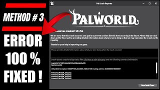 How to Fix Palworld UEPal Exception Access Violation Error  A process has crashed UEPal  2024 [upl. by Jena]