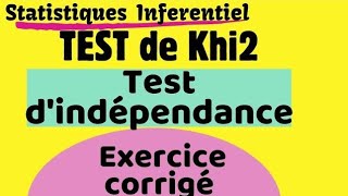 Test dindépendance de Khi2 [upl. by Melda927]