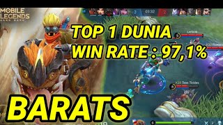 Gameplay Barats Top 1 Global Barats KUYA MO JAY  MLBB [upl. by Ardnama]