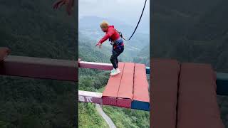 Bungee Jumping With Rope In Beautiful Place  Asmr Bungee Jumping 1 shorts [upl. by Abbotsen]