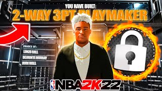 I CREATED THE FIRST EVER 2WAY 3PT PLAYMAKER ON NBA2K22 CURRENT GEN [upl. by Fugate395]