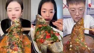 Chinese Mukbang Food Eating Show  God eats fish Spicy Braised Fish 202 [upl. by Brainard332]