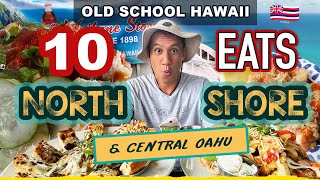 ULTIMATE FOOD TOUR on Oahus North Shore amp Central Oahu 10 Best Eats And Old School HAWAII Diners [upl. by Kazimir]