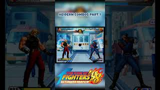 Heidern Combos Part 1 King of Fighters 98 Ultimate Match [upl. by Mcarthur968]