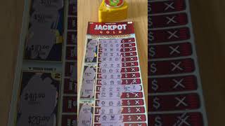 Jackpot Gold Lottery Scratch Card wisconsinlottery lotterygames scratchticketwins [upl. by Primo336]