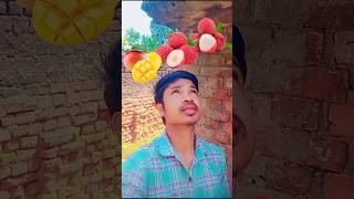 Lichi and mango fruits eating challenge 😋🍓 shorts shortvideo funny comedy trending [upl. by Kelton]