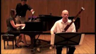 Bourdeau Premier Solo for Bassoon  Stuart Potter bassoon Kristen Jürgens piano [upl. by Ithaman]