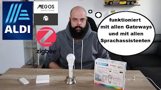 Aldi Megos Lightway Zigbee Geräte  Fernbedienung HUB und Leuchtmittel mit HUE Alexa und ConBee II [upl. by Jacky]