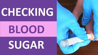 How to Check Blood Sugar Level Glucose  Glucometer Diabetes Testing Procedure Nursing [upl. by Vassily657]