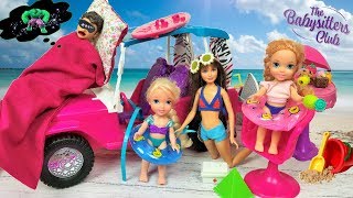 Anna and Elsa Toddlers Trip To Malibu  Barbie Skipper Babysitting Inc Dolls  Beach Vacation  Toys [upl. by O'Mahony807]