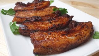 JUICY FRIED PORK BELLY RECIPE letscookwithelle [upl. by Leilamag]