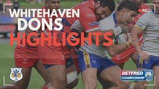 Whitehaven 28 Dons 24  Highlights [upl. by Berkie54]