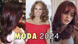 LOS MEJORES CORTES Y TINTES DE CABELLO moda mujer 2024 [upl. by Kline]